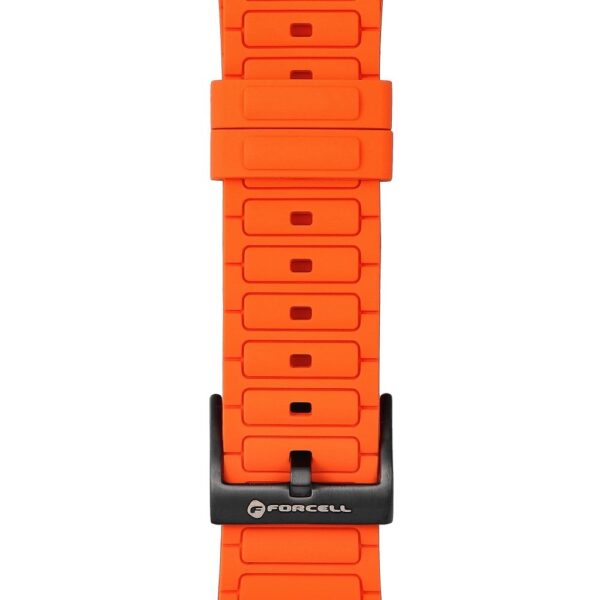 c4ccfadfda18935b5f6e18e159a5594d FORCELL F-DESIGN FA06 silicone strap for APPLE Watch 42 / 44 / 45 / 49 mm orange