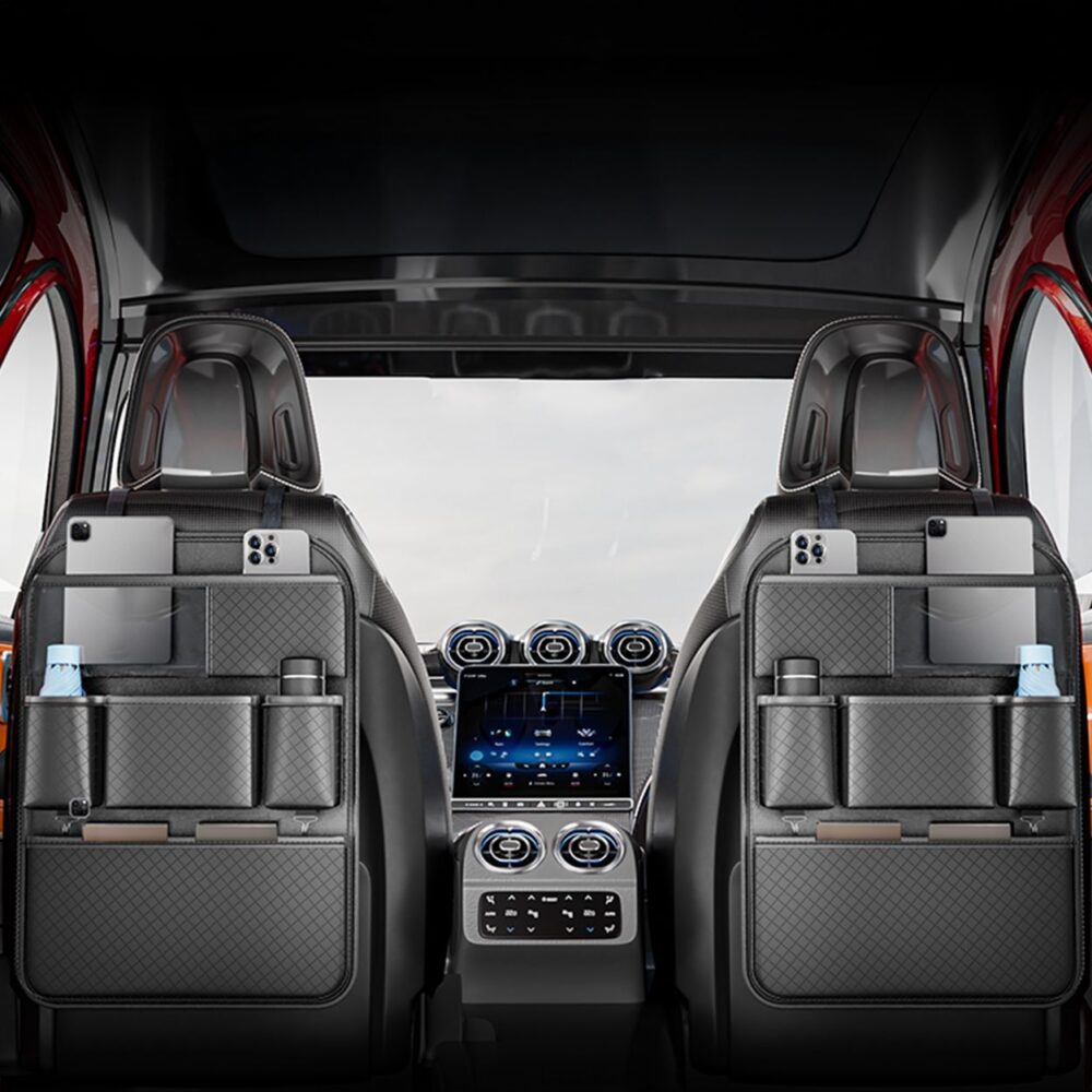 c61099658ef200e4d283a491b0d99121 Car organizer for front seats with compartments NAPPA black