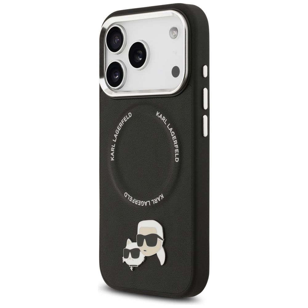 c710659b199f6fda05c09ce39f64c6bf KARL LAGERFELD case for IPHONE 17 Pro Max compatible with MagSafe KLHMP17XPSMLRKCK (PU K&C Pins) black