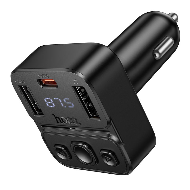 Car transmitter bluetooth Hoco USB A + USB C QC PD 35W E87 black