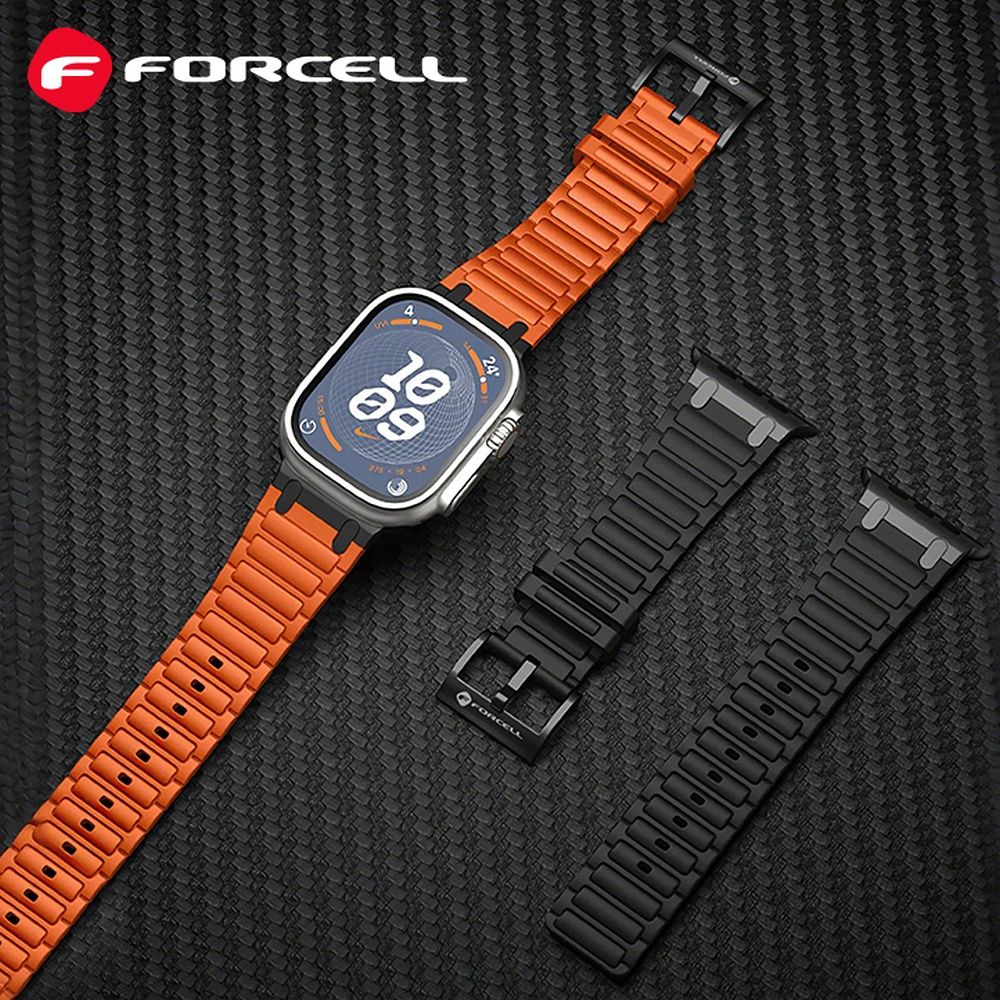 c835f8327daebc7bd3c0fc62f67c874e FORCELL F-DESIGN FA06 silicone strap for APPLE Watch 42 / 44 / 45 / 49 mm blue