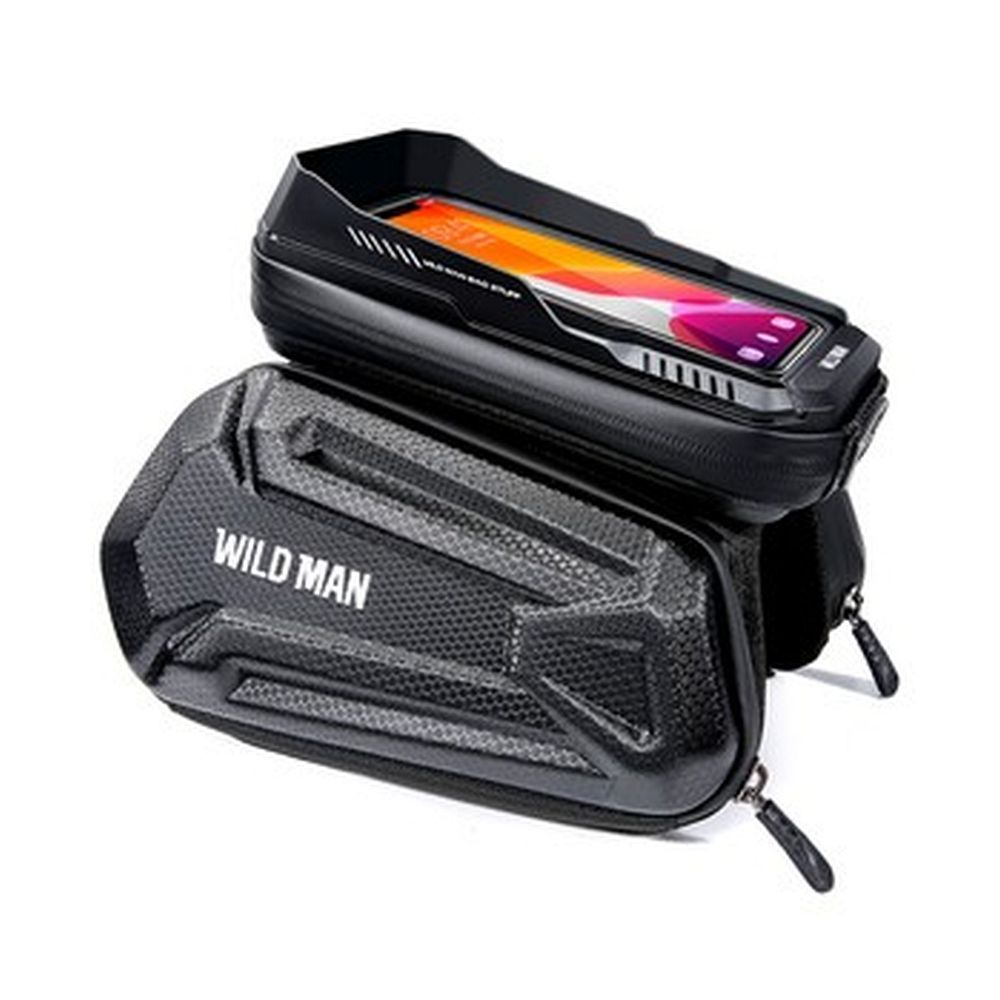 c914269f4d768c047d725c27f101be7a WILDMAN traveling bag for bike frame with zipper 1,2L (4 "- 7") XT6 black