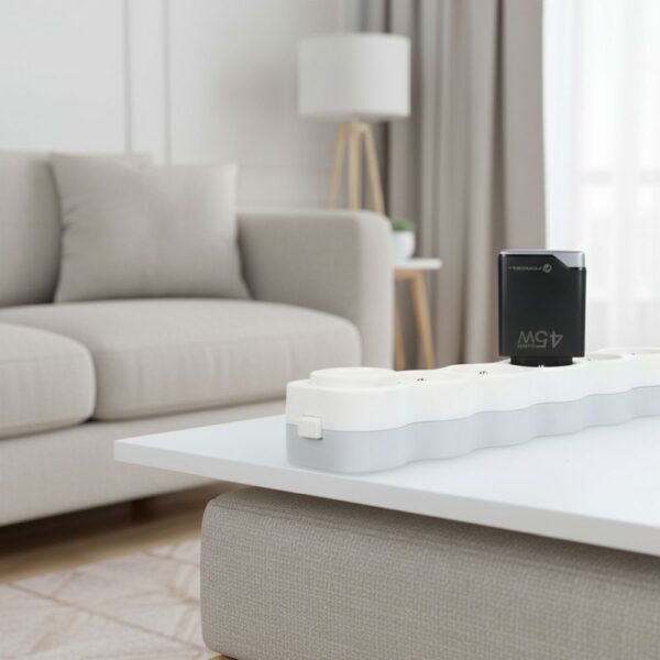 FORCELL F-ENERGY GaN III B245201(2C) Ultra Slim travel charger 2 x Type C + USB A PD QC4.0 3A 45W black