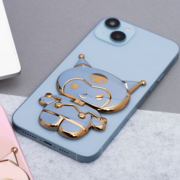 Phone stand DOLL - stick-on - blue