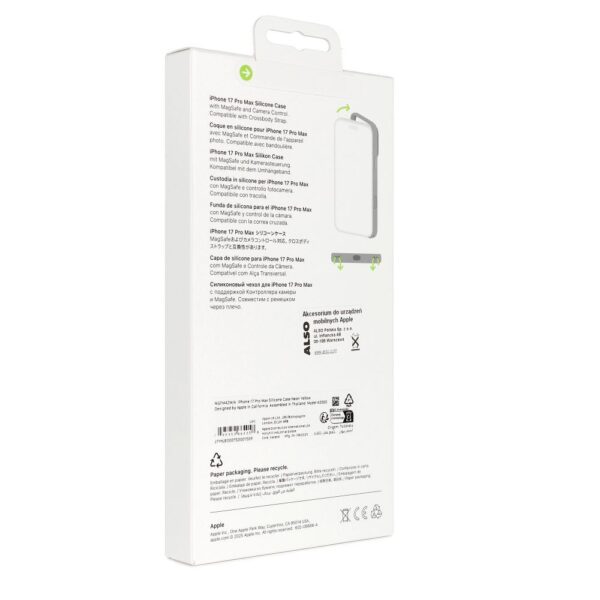 iPhone 17 Pro Max Silicone Case with MagSafe – Neon Yellow