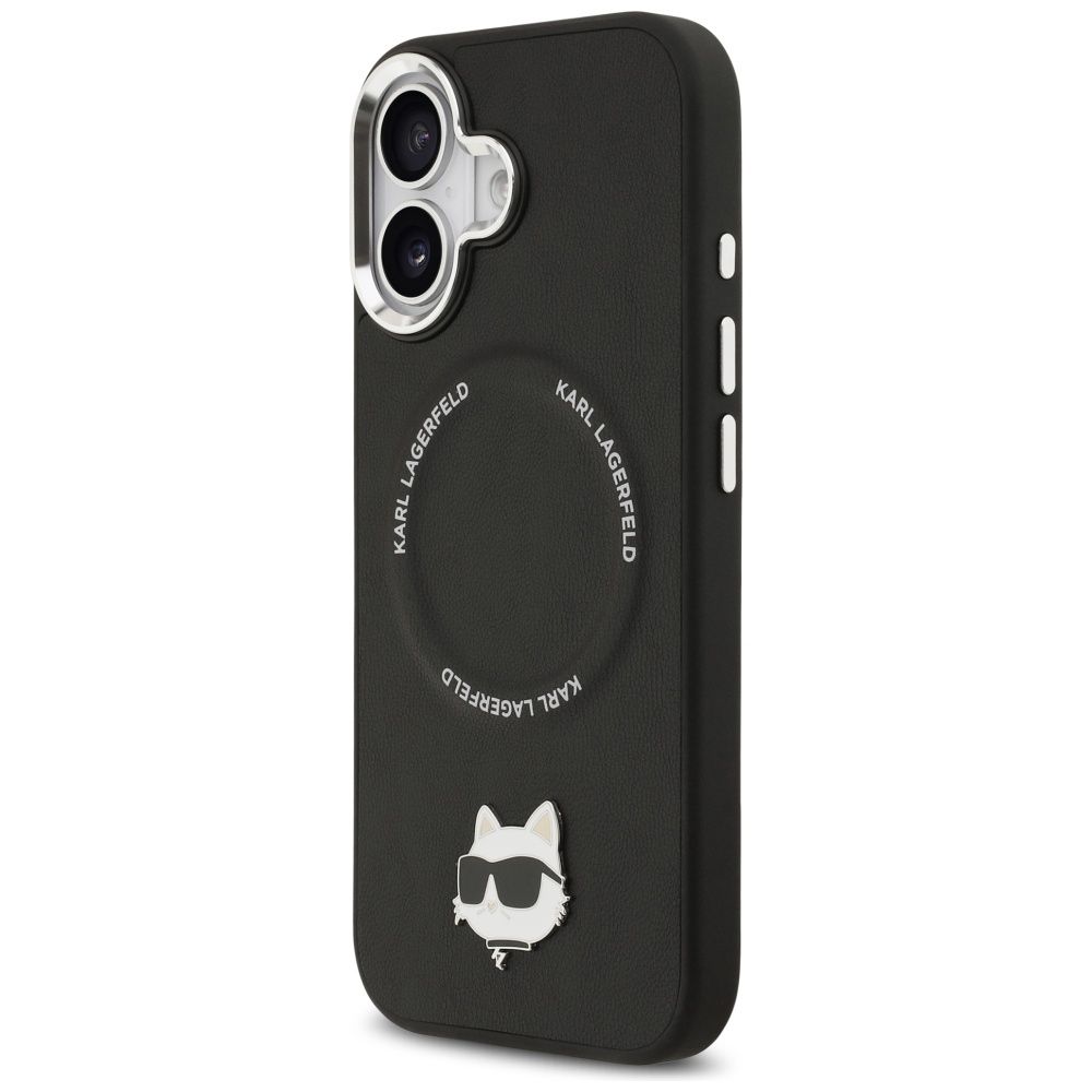 ca9f7194661cae1d4705c597ae7a708f KARL LAGERFELD case for IPHONE 17 compatible with MagSafe KLHMP17SPSMLRCHK (PU Choupette Pin) black