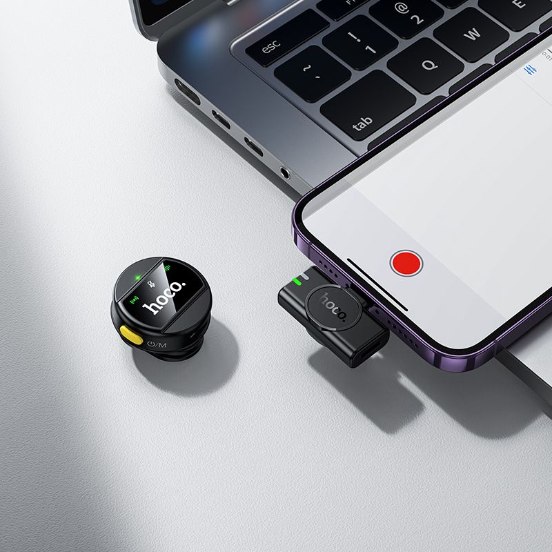 Wireless microphone Lightning Hoco L21 black