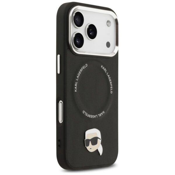 KARL LAGERFELD case for IPHONE 17 Pro Max compatible with MagSafe KLHMP17XPSMLRKLK (PU Karl Pin) black