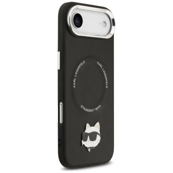 KARL LAGERFELD case for IPHONE 17 Air compatible with MagSafe KLHMP17MPSMLRCHK (PU Choupette Pin) black