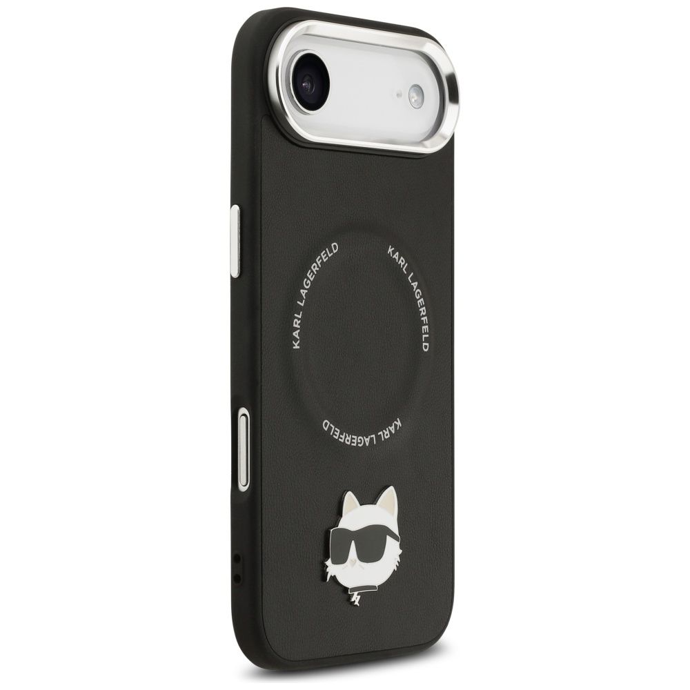 d0208a6a73dc638d7d62ed234601b958 KARL LAGERFELD case for IPHONE 17 Air compatible with MagSafe KLHMP17MPSMLRCHK (PU Choupette Pin) black