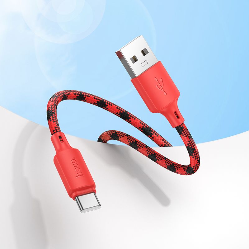Cable USB A to USB C Hoco 3A 1 m X116 gradient red
