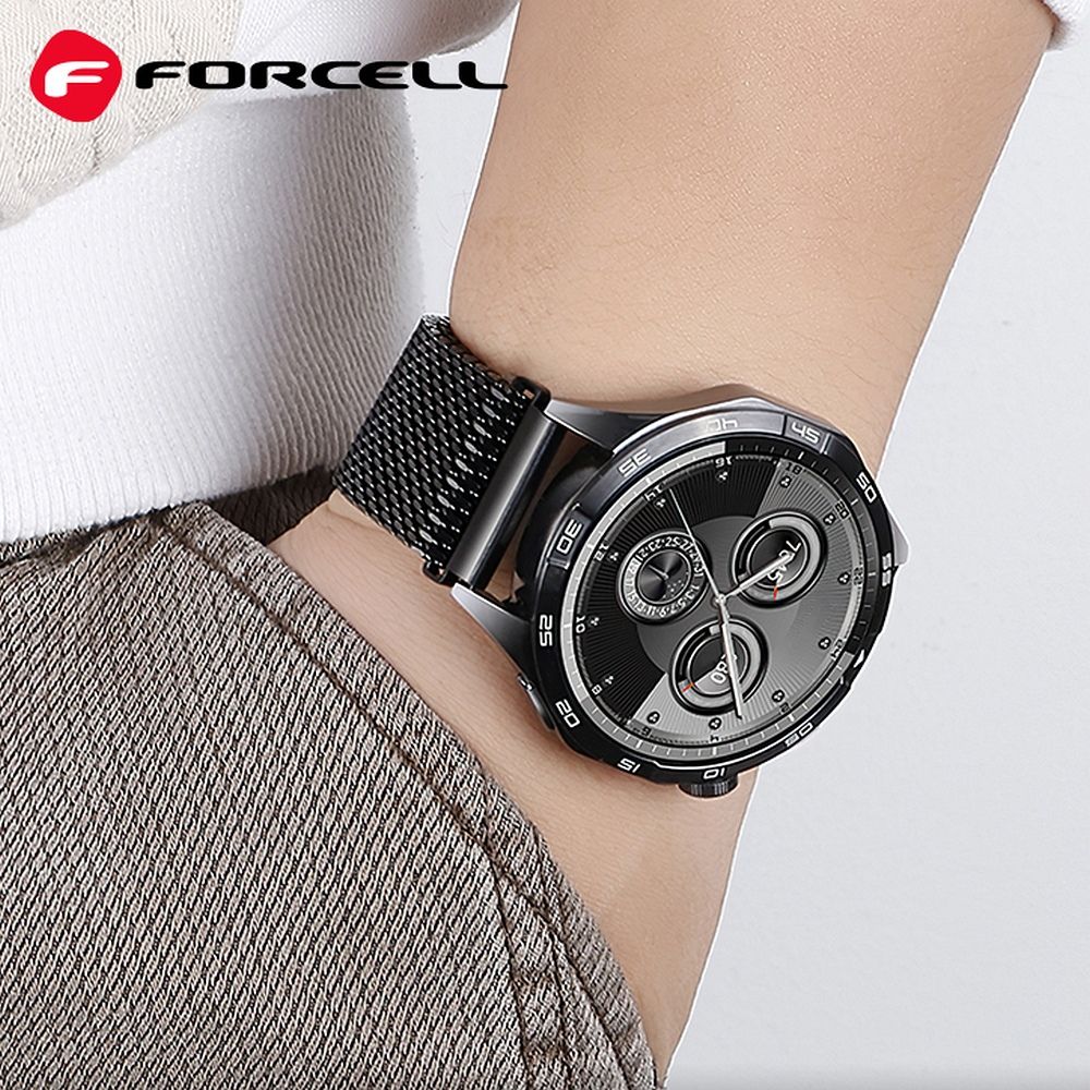 d2917bef91533ada2d80c28c2225d5df FORCELL F-DESIGN FS10 stailess steel strap for SAMSUNG Watch 20 mm black