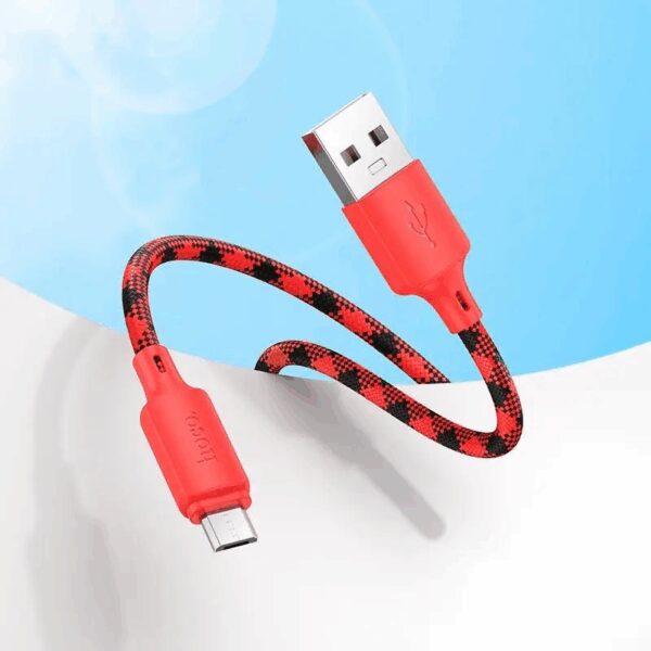 Cable USB A to Micro USB Hoco 2,4A 1 m gradient red