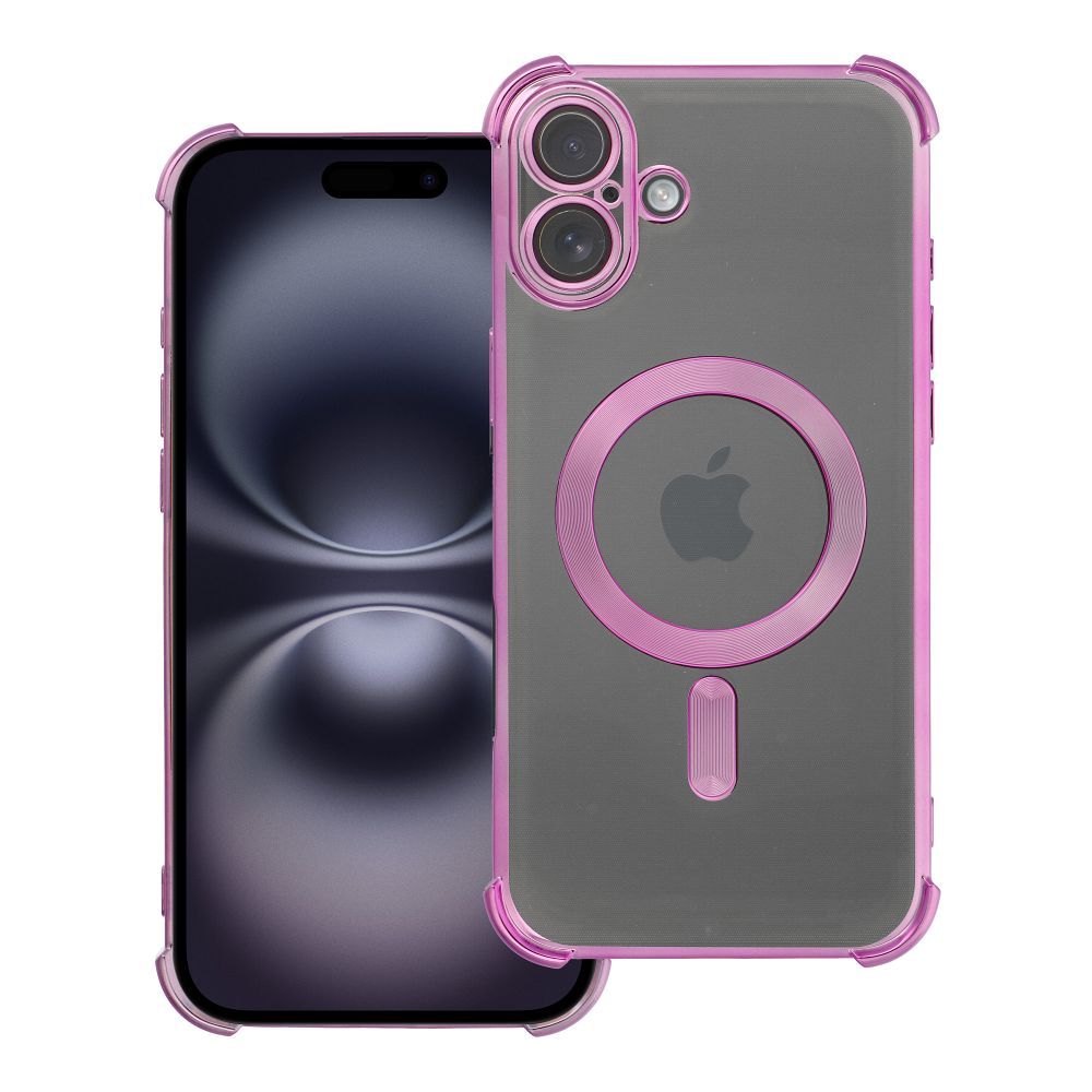 d4f9ba324e27fe9df34eafe64651d3c6 Case ANTISHOCK ELECTRO for IPHONE 16 Plus compatible with MagSafe pink