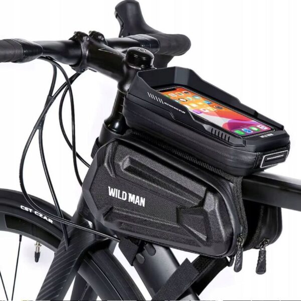d4fb357c48a675c2060c815a171406d2 WILDMAN traveling bag for bike frame with zipper 1,2L (4 "- 7") XT6 black