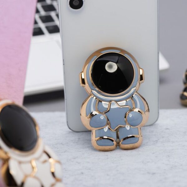 Phone stand ASTRONAUT - stick-on - blue