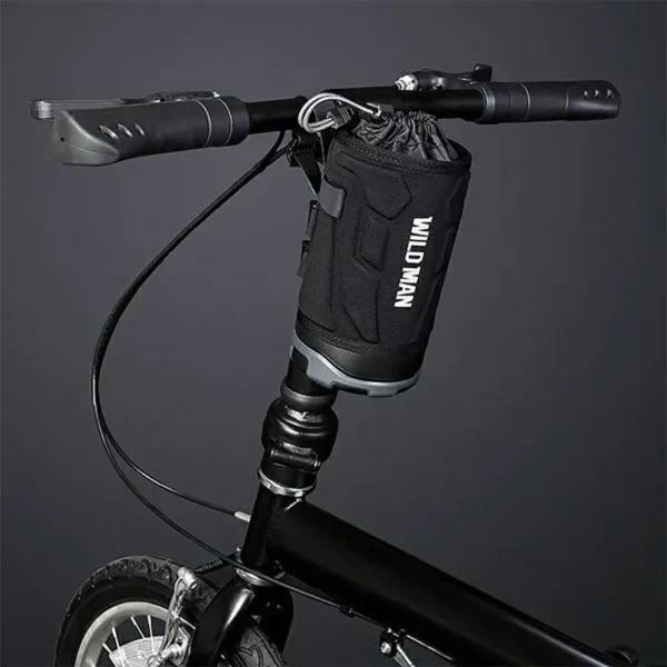 d7eb164cff929b3e63b8f3182ded9d4a WILDMAN traveling bag for bottle cage for bike handlebad 1L R1 black