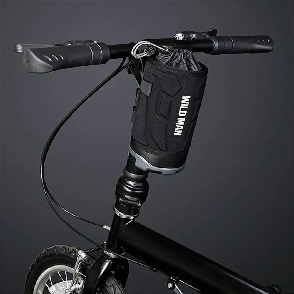 d7eb164cff929b3e63b8f3182ded9d4a WILDMAN traveling bag for bottle cage for bike handlebad 1L R1 black