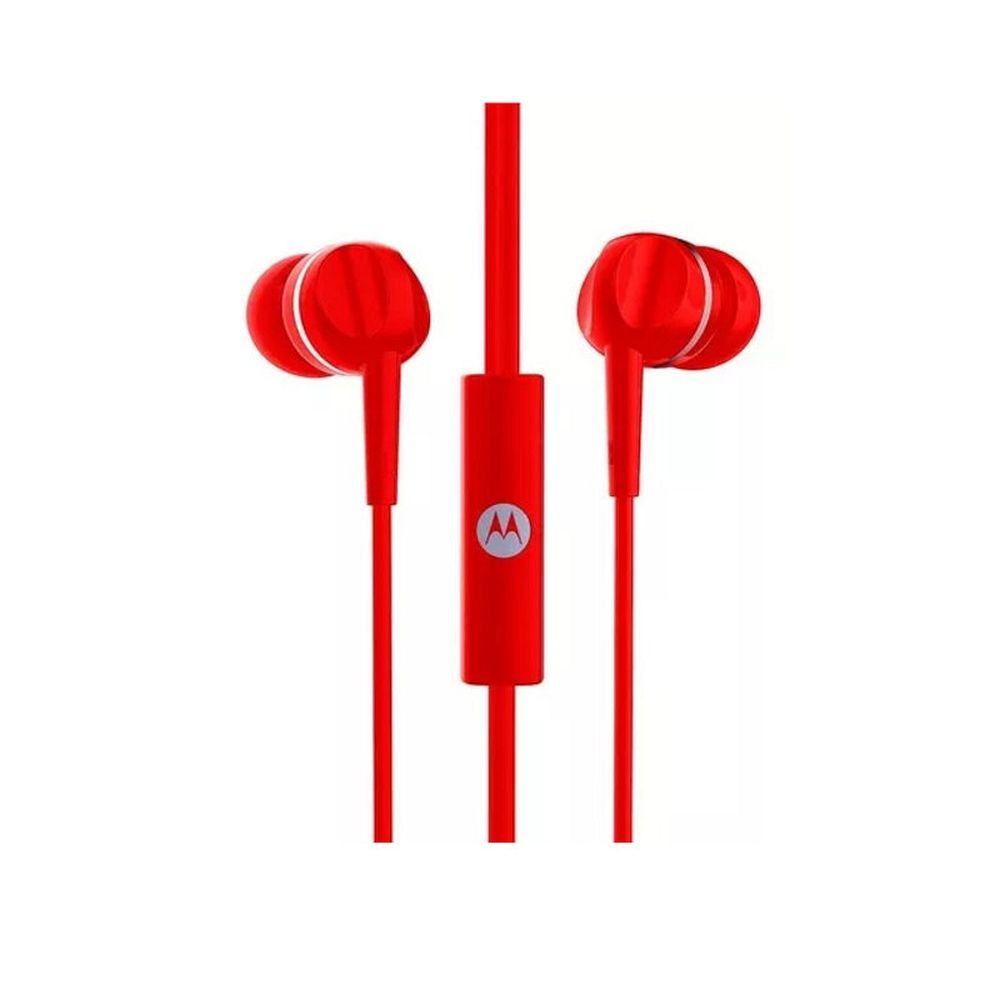 Wire earphones Jack 3,5 mm Motorola Pace 105 red