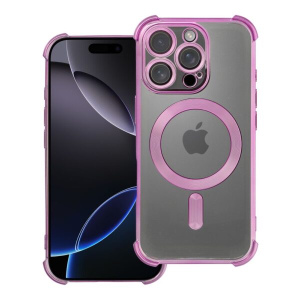 da88421d80c99b5b7e5c749e4502ae53 Case ANTISHOCK ELECTRO for IPHONE 16 Pro compatible with MagSafe pink