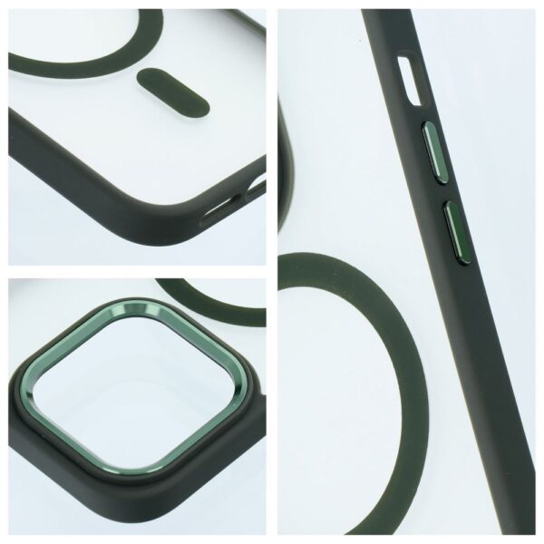 MATTE MAG COVER case compatible with MagSafe for IPHONE 14 green