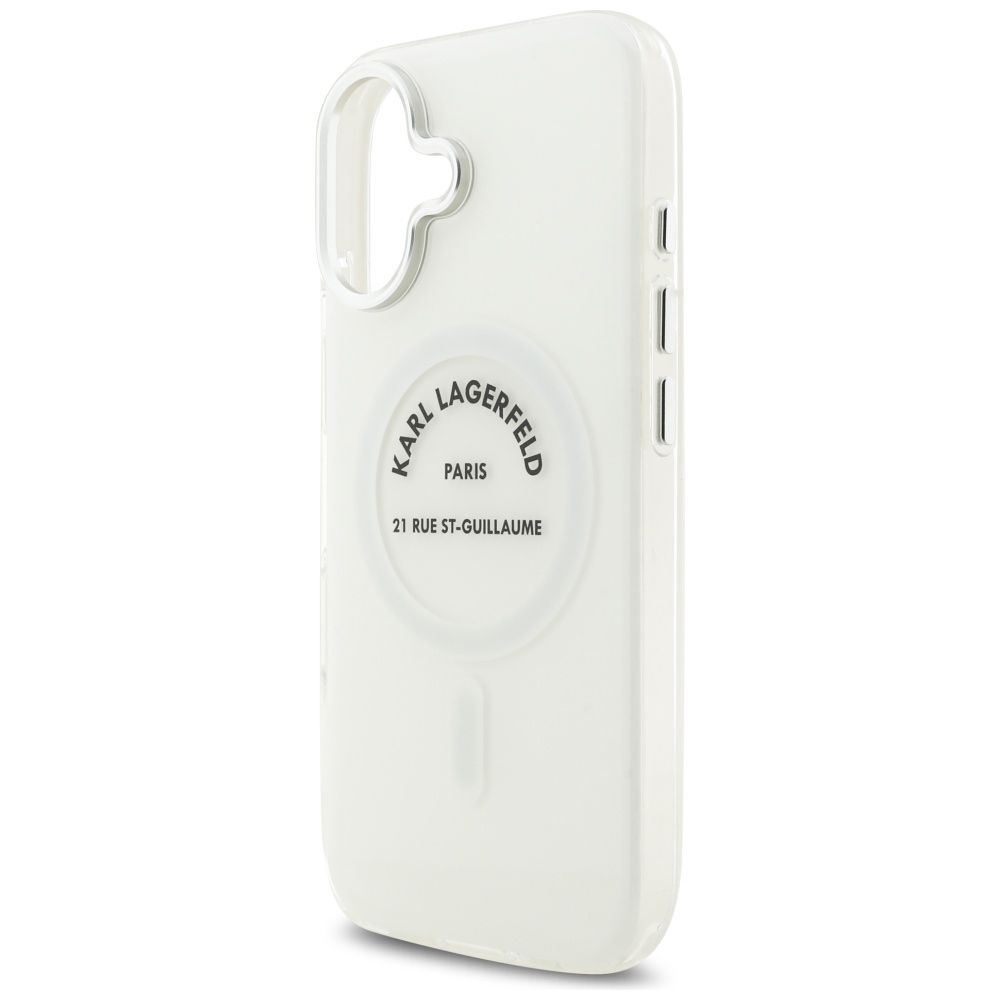 db03903be9351db186152a90ac354279 KARL LAGERFELD case for IPHONE 17 compatible with MagSafe KLHMP17SHKRSGPT (IML Karl RSG Logo) transparent