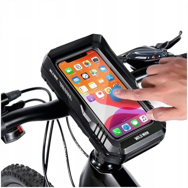 dbf3333346233b5a7804fd91a2f57e6b WILDMAN traveling bag for bike handlebars 0,5L (4 "- 7") FK4 black