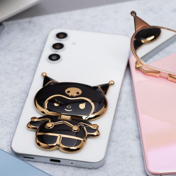 Phone stand DOLL - stick-on - czarny