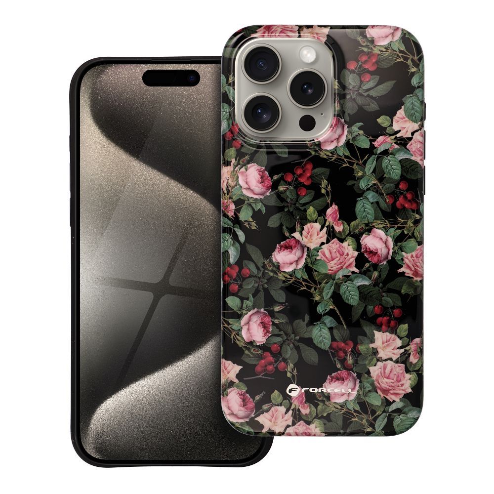 FORCELL F-PROTECT Mirage, Military Drop-Tested case compatible with MagSafe for IPHONE 15 PRO MAX rose drama