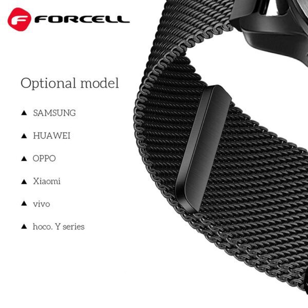dffb051469a8b5373d87b561c29a6c3b FORCELL F-DESIGN FS11 magnetic stailess steel strap for SAMSUNG Watch 20 mm black