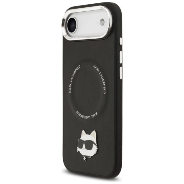 KARL LAGERFELD case for IPHONE 17 Air compatible with MagSafe KLHMP17MPSMLRCHK (PU Choupette Pin) black