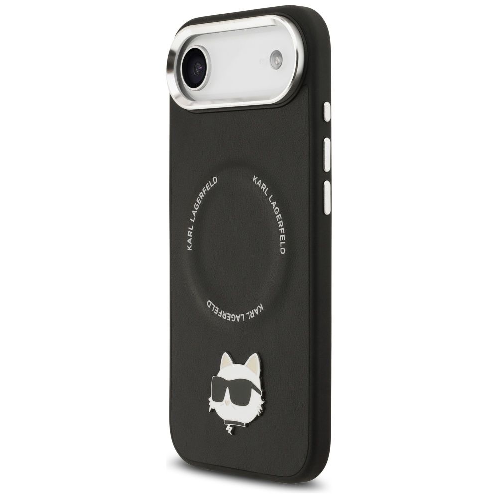 e1c980bc4699ab11aa8b1ed3bfda9aad KARL LAGERFELD case for IPHONE 17 Air compatible with MagSafe KLHMP17MPSMLRCHK (PU Choupette Pin) black