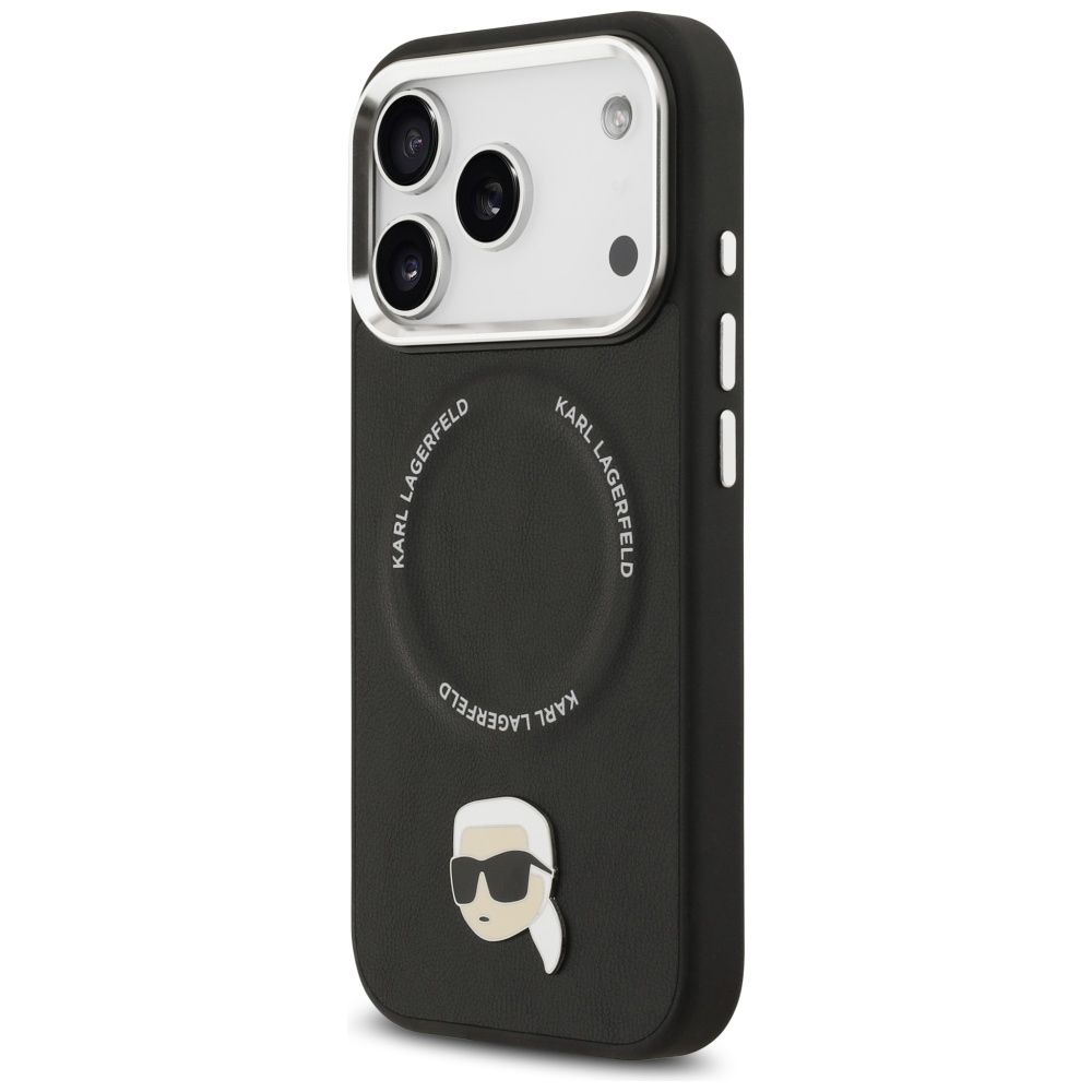 e33da6fa9f6e2db400930160863bf9a1 KARL LAGERFELD case for IPHONE 17 Pro Max compatible with MagSafe KLHMP17XPSMLRKLK (PU Karl Pin) black