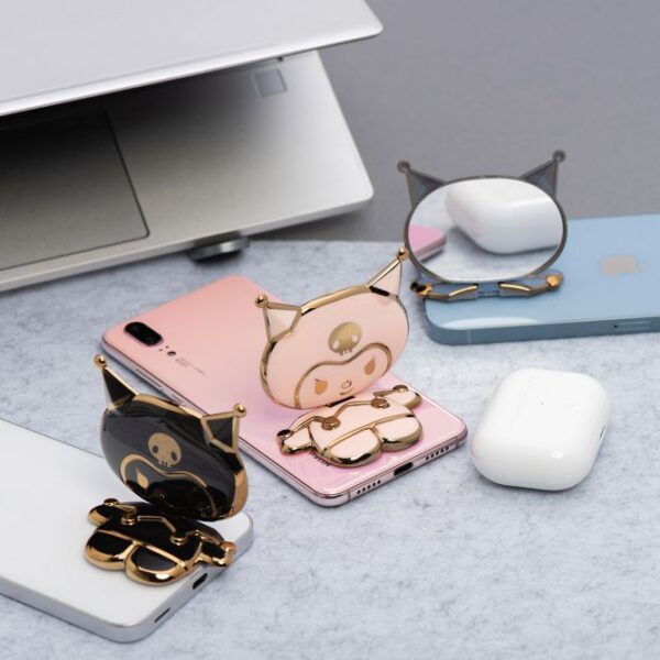 Phone stand DOLL - stick-on - czarny