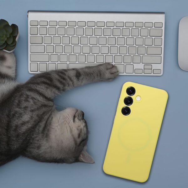 e3f097afc641fd10ab020a8ef16cbcdb Case SILICONE 2mm for SAMSUNG S25 Ultra compatible with MagSafe lemon