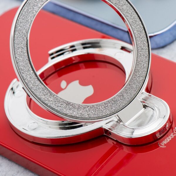 e8024e0a3c854815260089f37087f660 Phone stand CIRCLE GLITTER - stick-on - silver