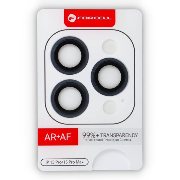 Forcell Premium Camera Lens Tempered Glass - for iPhone 15 Pro / 15 Pro Max Blue Titanium
