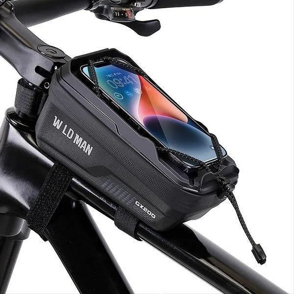 e9033662d96feb29e5756950f77bd205 WILDMAN traveling bag for bike frame with zipper 1L (4 "- 7") GX200 green