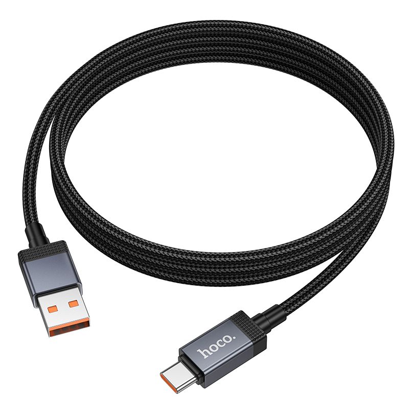 e9d495dd02563733b8860207ed749d19 Cable USB A to USB C Hoco 5A with display 1 m X118 black