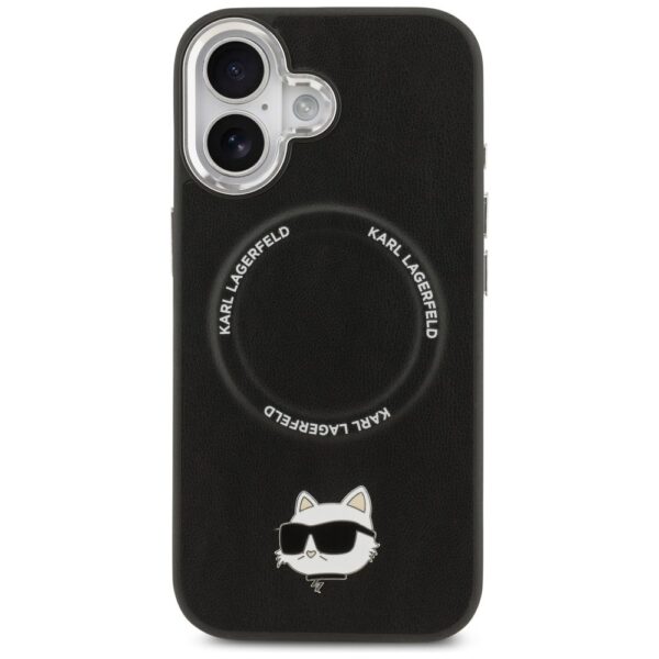 KARL LAGERFELD case for IPHONE 17 compatible with MagSafe KLHMP17SPSMLRCHK (PU Choupette Pin) black