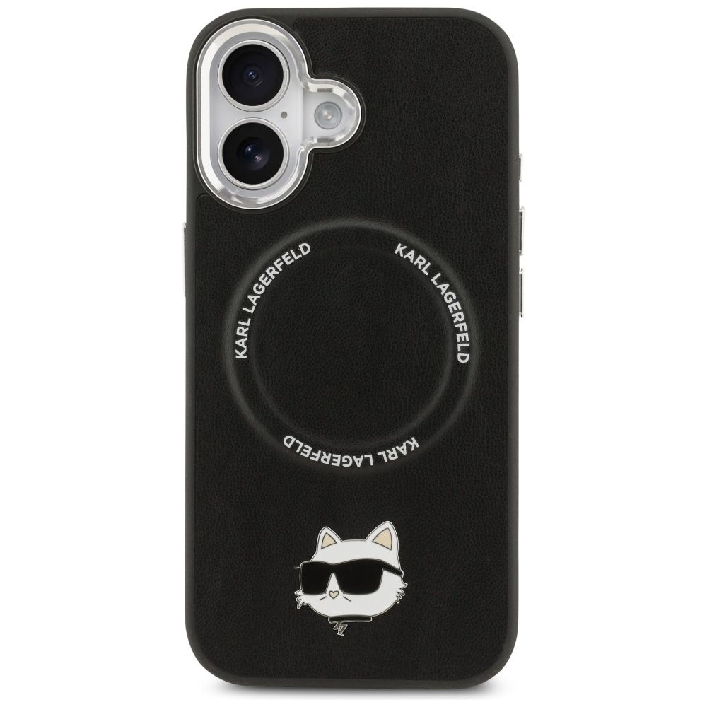 ea6599b09fda180224a92b09b729d93a KARL LAGERFELD case for IPHONE 17 compatible with MagSafe KLHMP17SPSMLRCHK (PU Choupette Pin) black