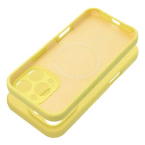 Case SILICONE 2mm for IPHONE 16 compatible with MagSafe lemon