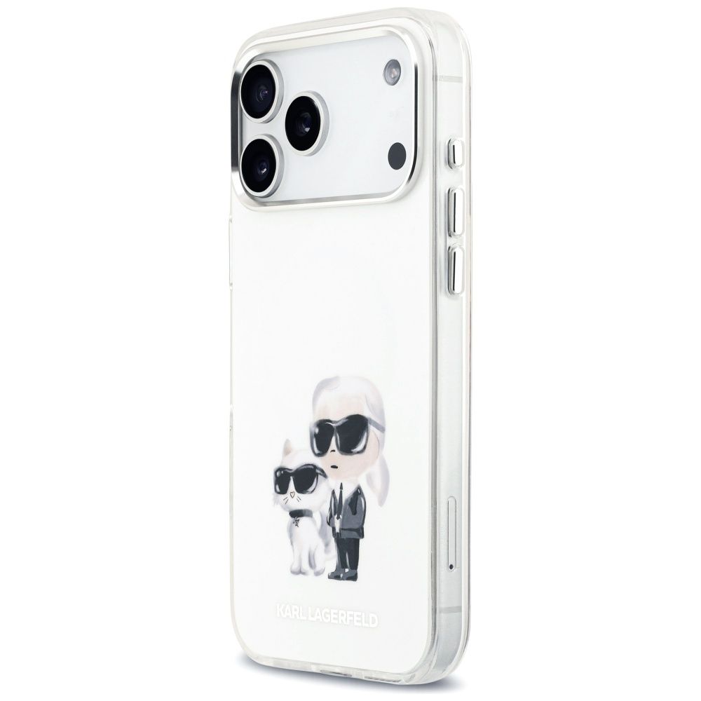 ed62a0b7156d499f89565a8aa8e8f227 KARL LAGERFELD case for IPHONE 17 Pro Max compatible with MagSafe KLHMP17XHMKCAQOH (IML Aquarelle K&C & Logo) white