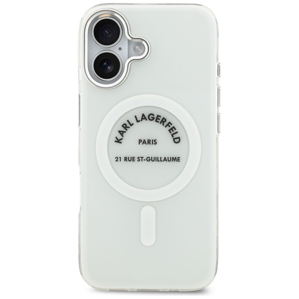 eddf2ad3ade109b5d862b7758450673f KARL LAGERFELD case for IPHONE 17 compatible with MagSafe KLHMP17SHKRSGPT (IML Karl RSG Logo) transparent