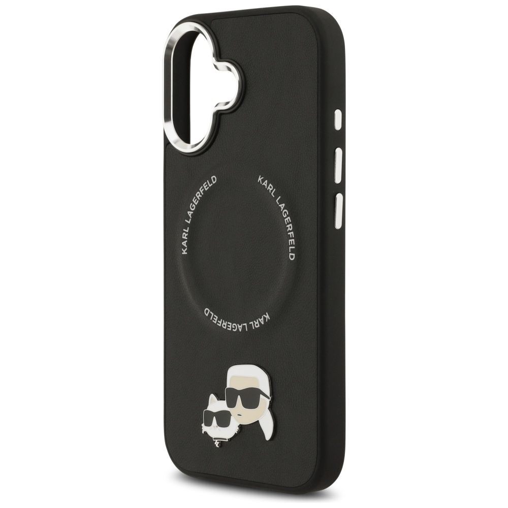 f026e43929a6f9adb9227133d2752eb6 KARL LAGERFELD case for IPHONE 17 compatible with MagSafe KLHMP17SPSMLRKCK (PU K&C Pins) black