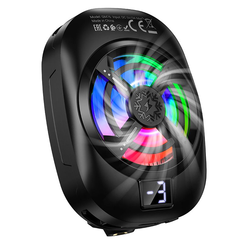 Mobile phone fan cooler Hoco GM76 black