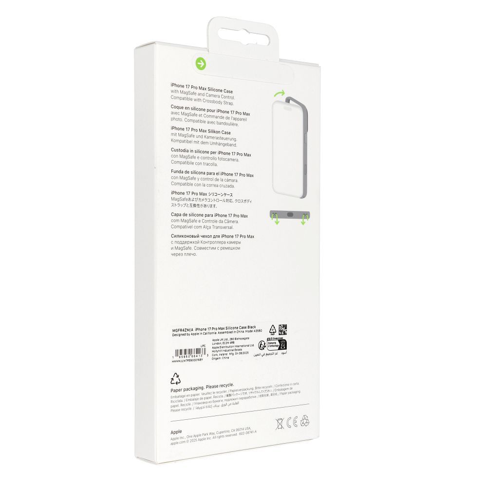 iPhone 17 Pro Max Silicone Case with MagSafe – Black