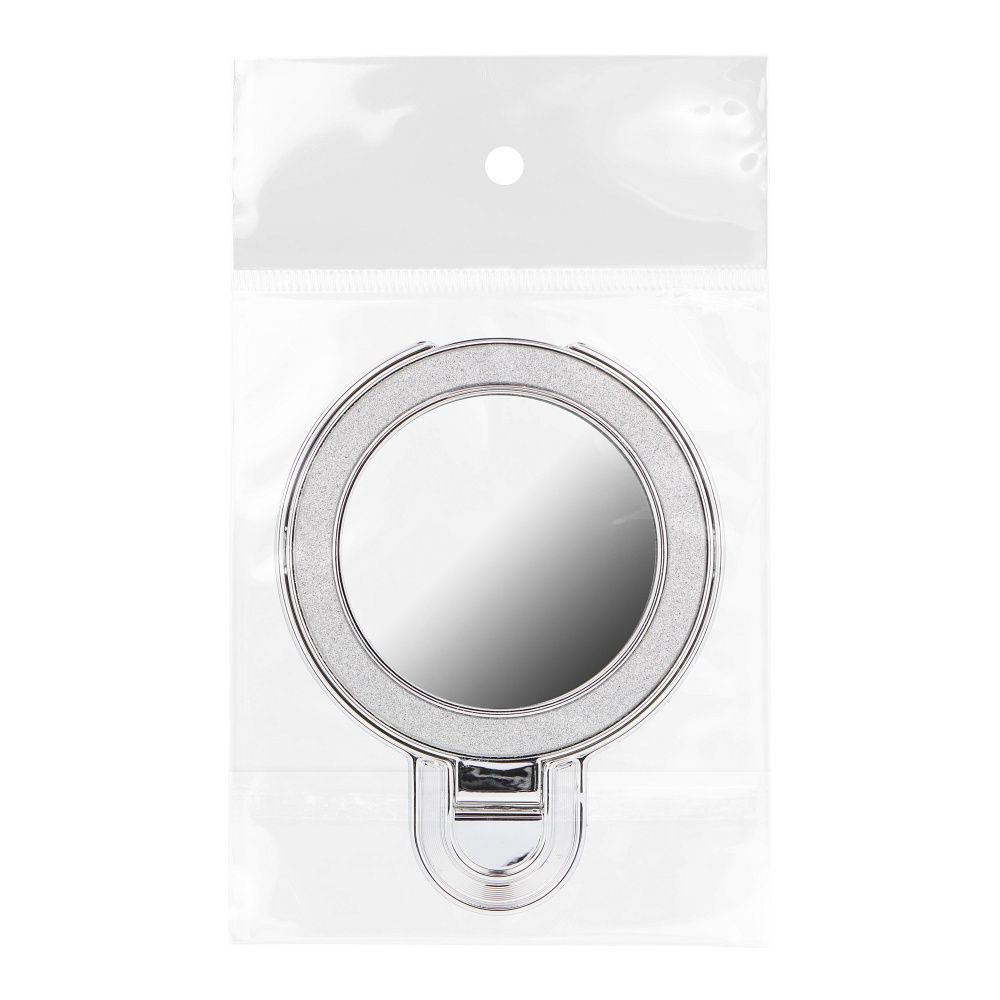 Phone stand CIRCLE MIRROR - stick-on - silver