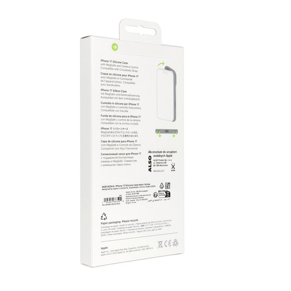 iPhone 17 Silicone Case with MagSafe - Neon Yellow