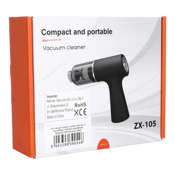 f477bf342ac77dfc33cd117413f2631c Car vacuum cleaner cordless with set of tips 4000pa 1500 mAh black